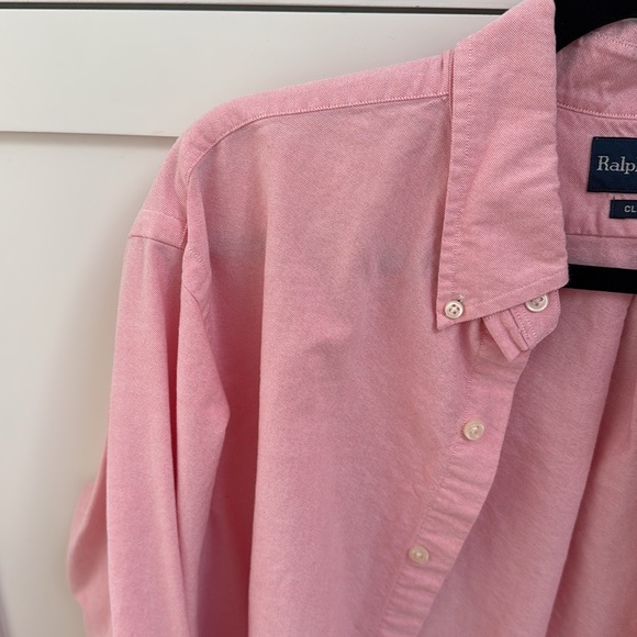 Ralph Lauren Shirt Adult Large Pink Classic Fit Button Up Preppy Mens Vintage - Picture 3 of 4